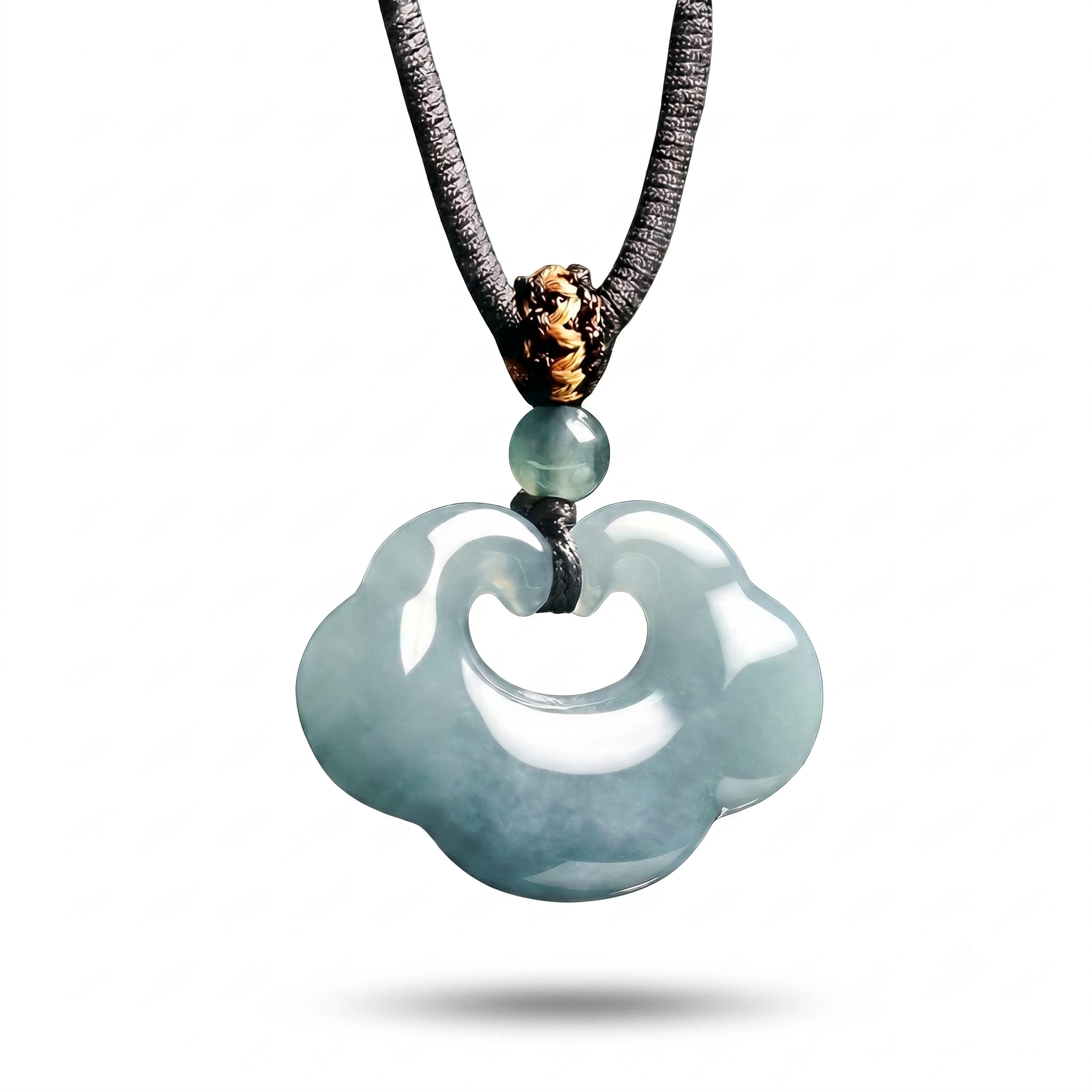 Mặt Dây Cẩm Thạch Phỉ Thúy (Jadeite Jade) Cát Tường Vân — Phúc Khí Tụ Hội, An Nhiên Đồng Hành