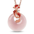 Mặt Dây Chuyền Thạch Anh Hồng Luân Tròn (Rose Quartz) — Dịu Dàng Khơi Mở Yêu Thương