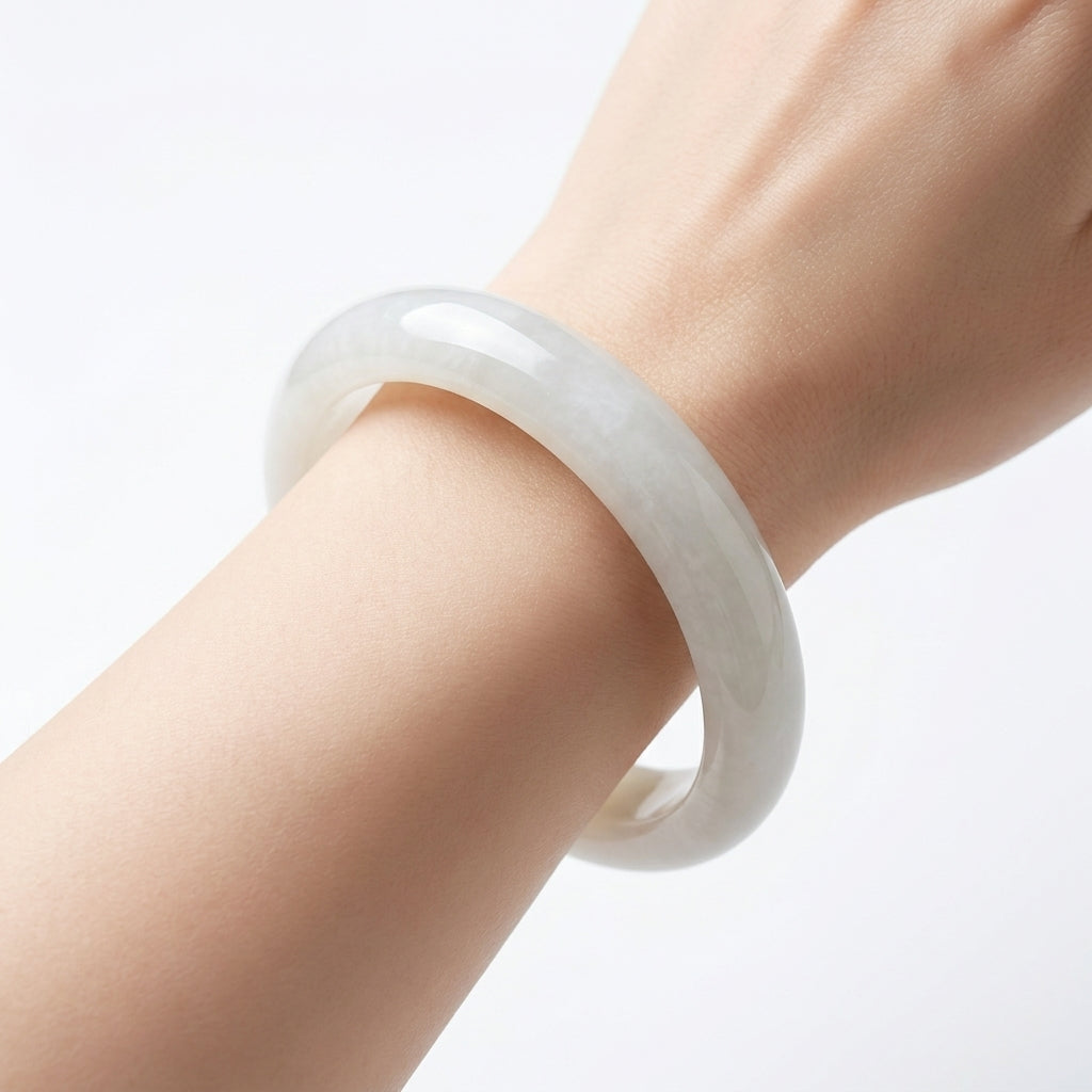 Vòng Bạch Ngọc Trắng White Jade — Thuần Khiết Tỏa An Nhiên