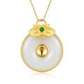 Mặt Dây Chuyền Bạch Ngọc Bình An (White Jade) — Viên Mãn Phúc Lộc Trường Tồn