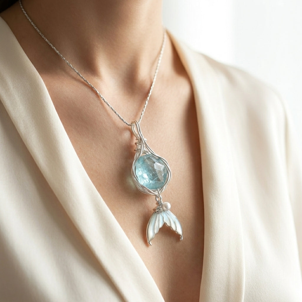 Mặt Dây Chuyền Aquamarine Thiên Ngư (Aquamarine) — Dòng Chảy Bình Yên Từ Đại Dương
