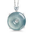 Mặt Dây Ngọc Cẩm Thạch Lam Jadeite — Viên Mãn Nguyện Từ Thiên Nhiên