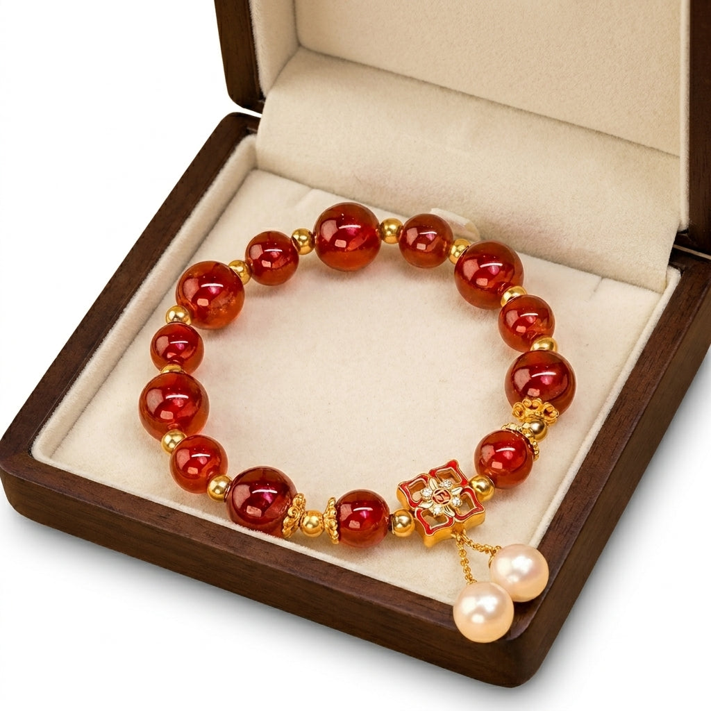 Vòng Garnet Lựu Đỏ (Red Garnet) Mộc Linh - Thắp Lửa Đam Mê, Hút Vượng Khí