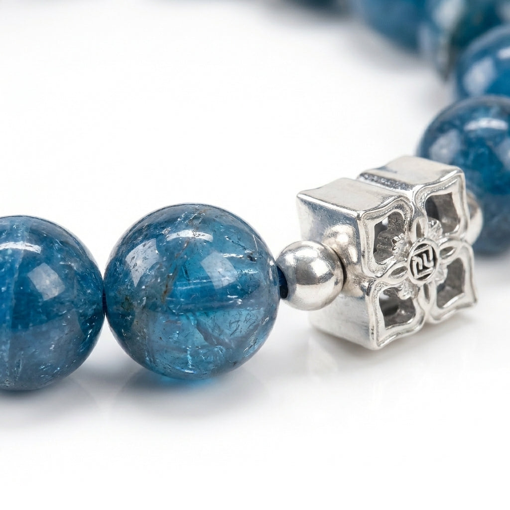 Vòng Apatite Biển Xanh (Blue Apatite) Mộc Linh - Khơi Mở Trí Tuệ, Dẫn Lối Thành Công