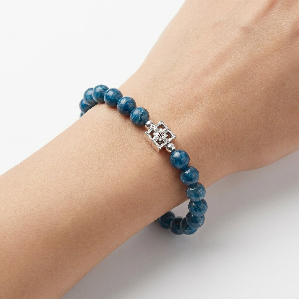 Vòng Apatite Biển Xanh (Blue Apatite) Mộc Linh - Khơi Mở Trí Tuệ, Dẫn Lối Thành Công