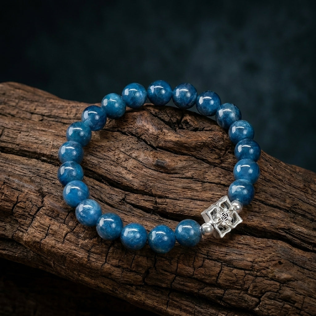 Vòng Apatite Biển Xanh (Blue Apatite) Mộc Linh - Khơi Mở Trí Tuệ, Dẫn Lối Thành Công