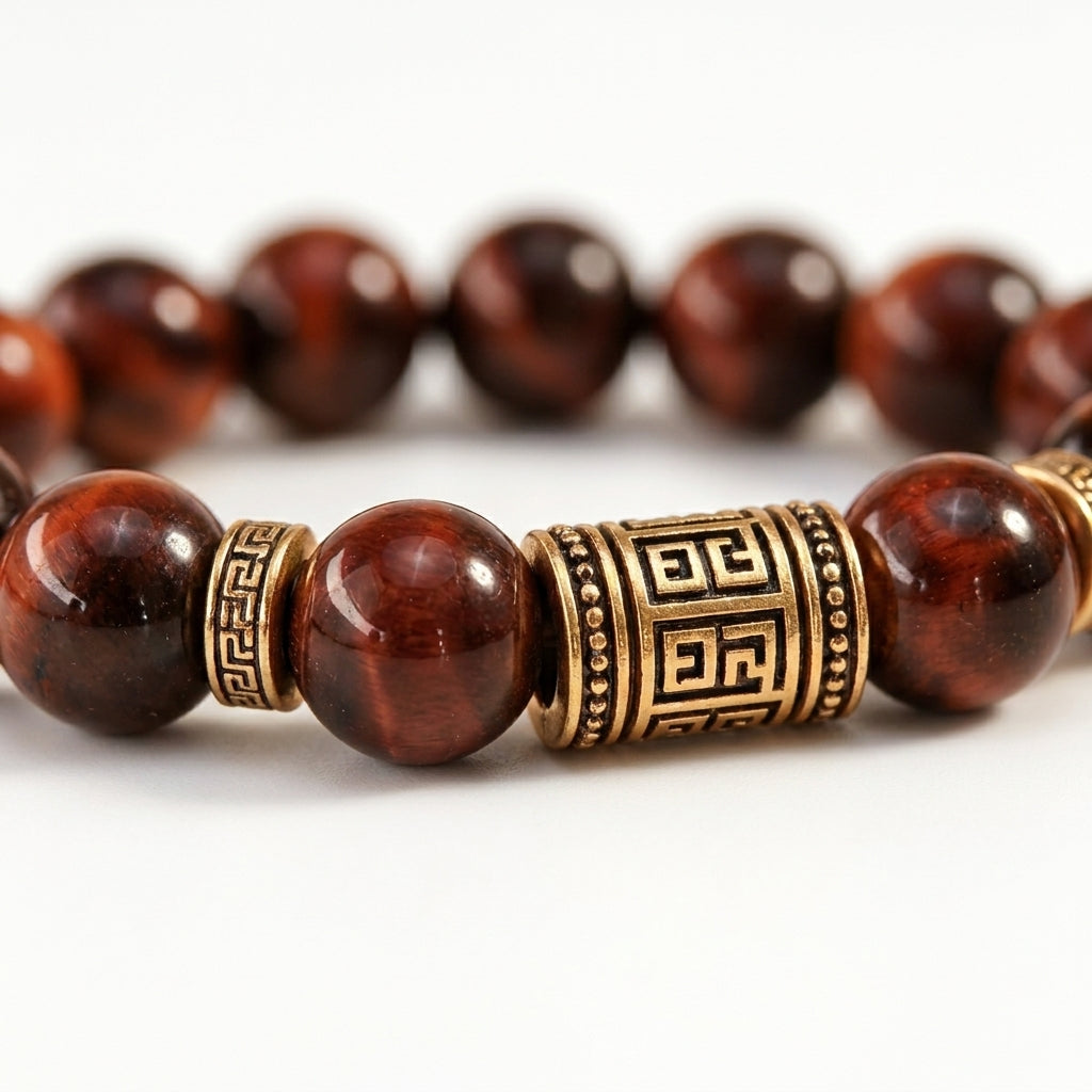 Vòng Đá Mắt Hổ Đỏ Mộc Linh (Red Tiger Eye) — Đánh Thức Bản Lĩnh, Thu Hút Thành Công