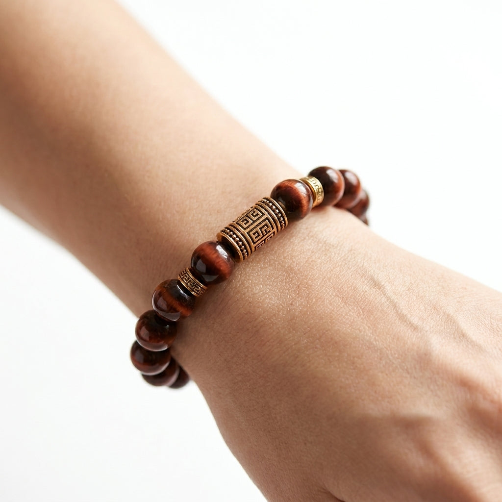 Vòng Đá Mắt Hổ Đỏ Mộc Linh (Red Tiger Eye) — Đánh Thức Bản Lĩnh, Thu Hút Thành Công