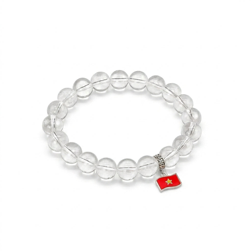 Vòng Đá Thạch Anh Trắng Mộc Linh (Clear Quartz) — Nguồn Sáng Thanh Khiết Từ Thiên Nhiên