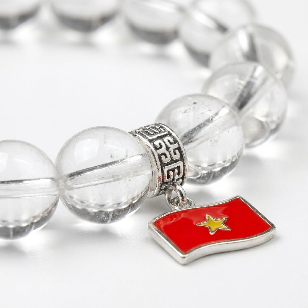 Vòng Đá Thạch Anh Trắng Mộc Linh (Clear Quartz) — Nguồn Sáng Thanh Khiết Từ Thiên Nhiên