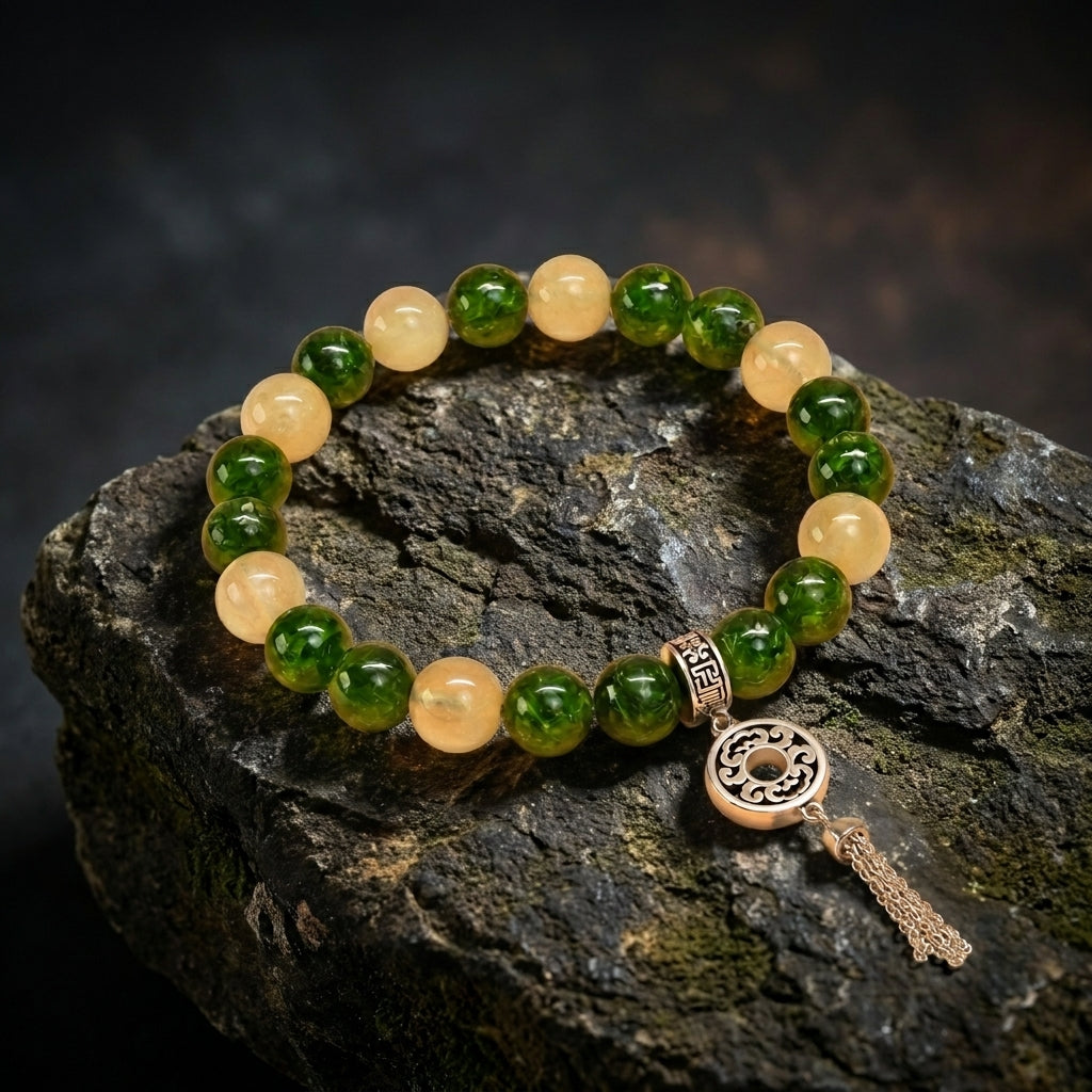 Vòng Đá Diopside Mộc Linh (Chrome Diopside) — Khơi Mở Trí Tuệ, Nuôi Dưỡng Thịnh Vượng