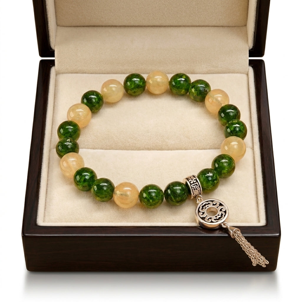 Vòng Đá Diopside Mộc Linh (Chrome Diopside) — Khơi Mở Trí Tuệ, Nuôi Dưỡng Thịnh Vượng